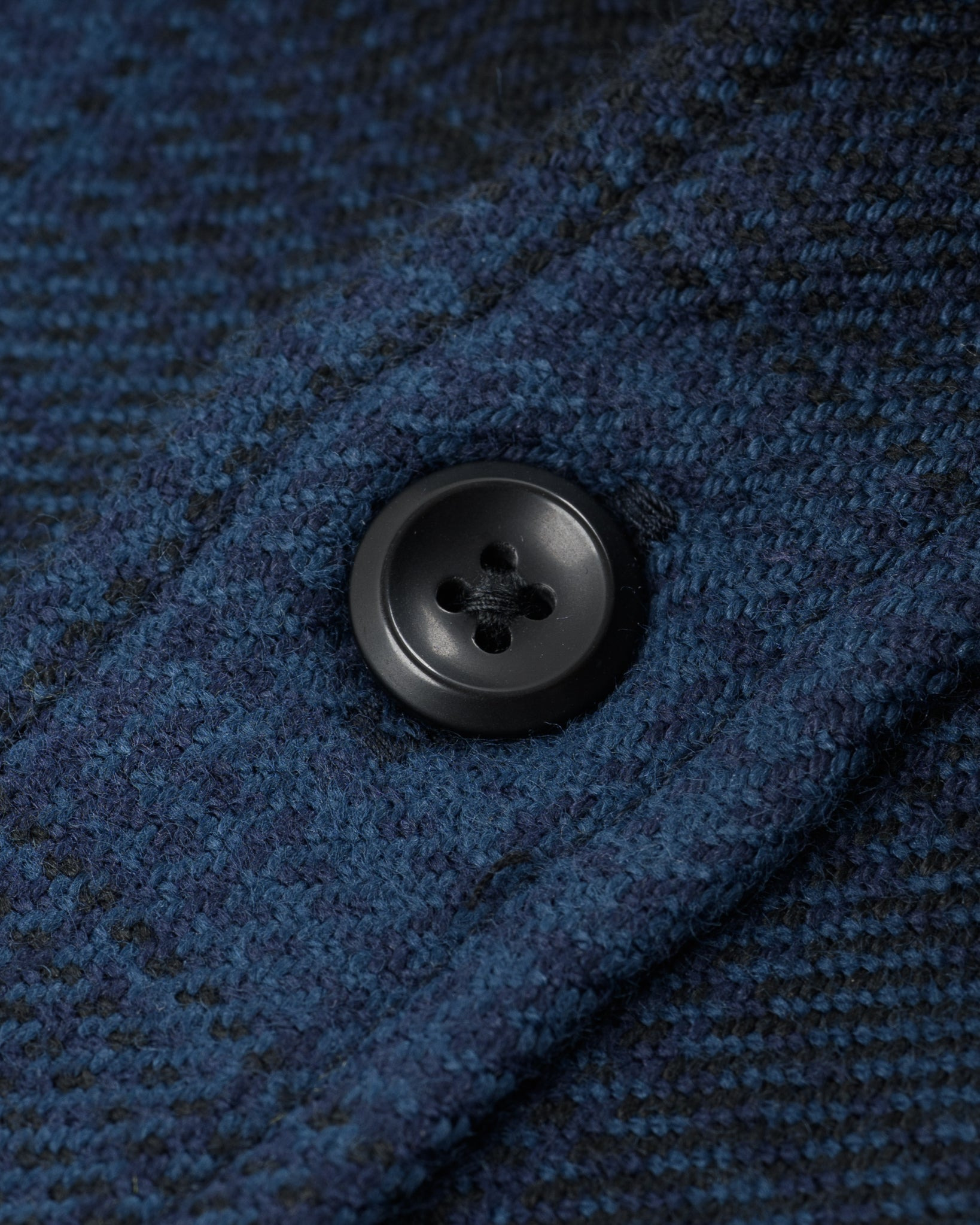 IHSH-265-NAV Ultra Heavy Flannel Ombré Check Work Shirt - Navy/Black - 17