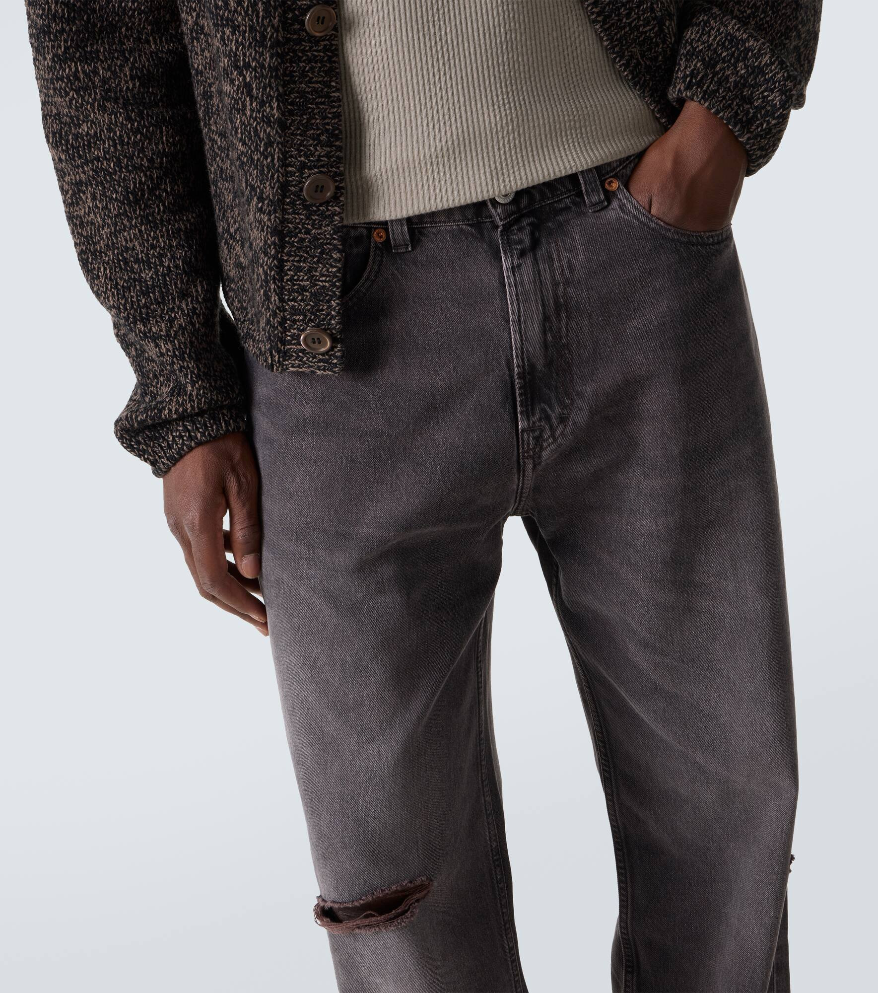 Third Cut distressed wide-leg jeans - 5