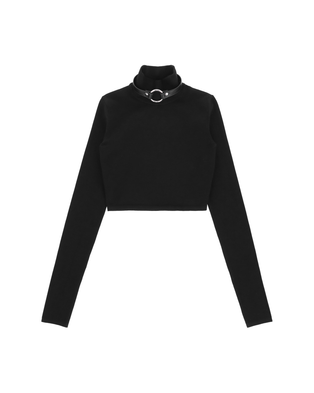 CROPPED KNIT TURTLENECK - 1