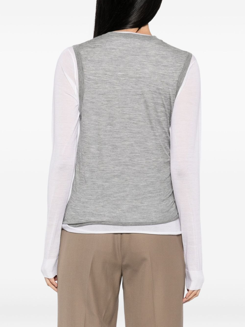 draped cashmere top - 4