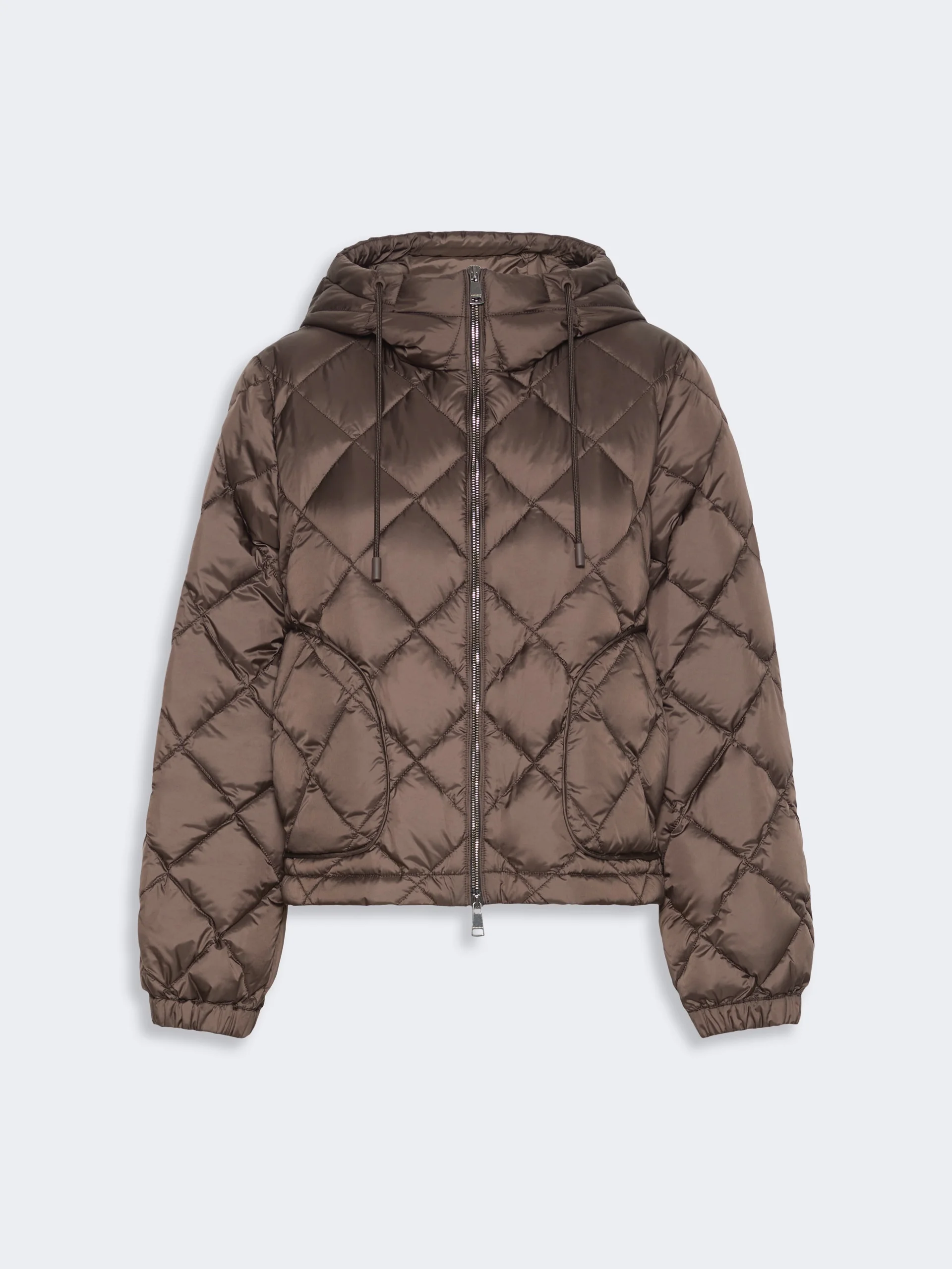 ERIS Padded jacket in water-repellent plain-weave fabric - BROWN - 1