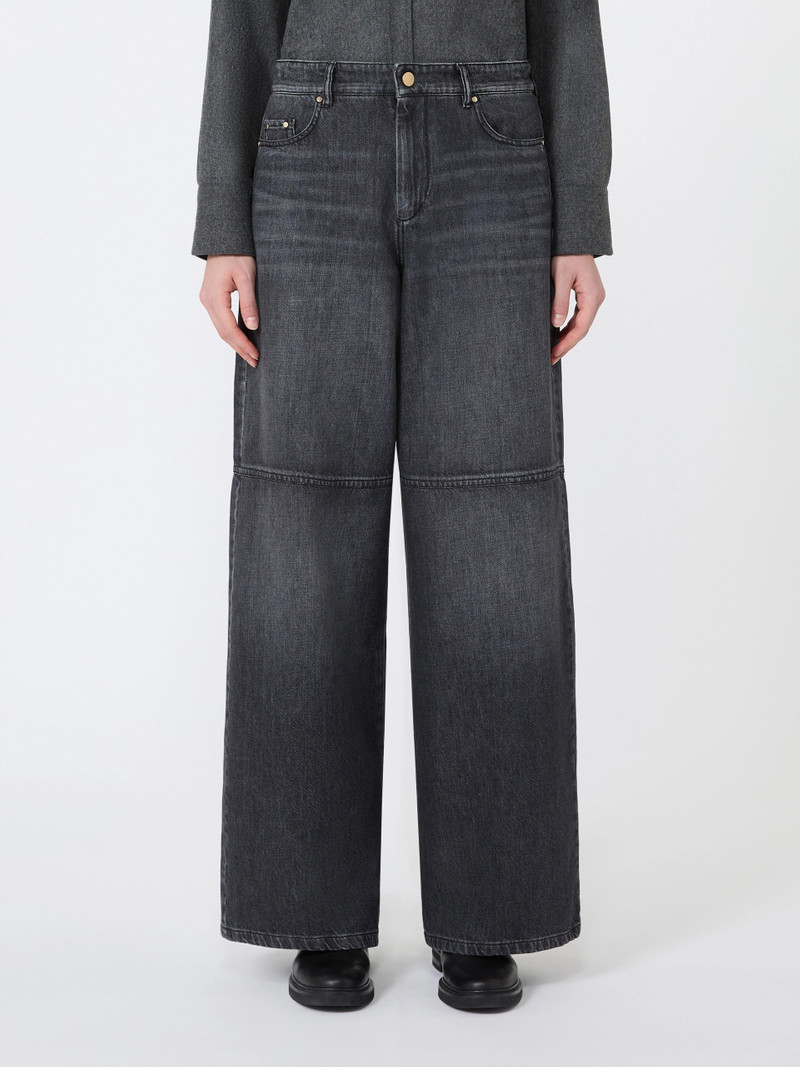 BERLINA Straight-fit cotton denim jeans - BLACK 3