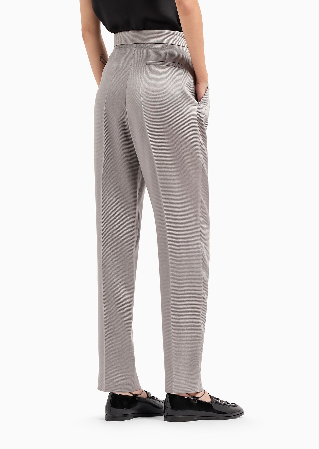 Two-dart ottoman silk trousers - 3