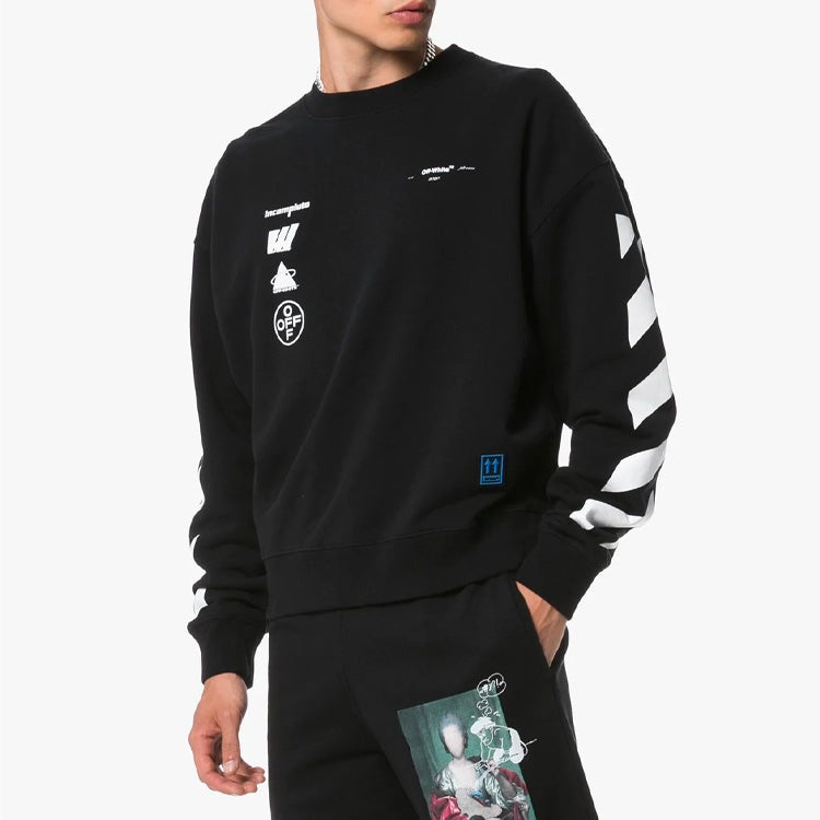 Off-White C/O Virgil Abloh Men'S Black Diag Mariana De Silva Over Sweatshirt OMBA035E19E300051088 - 5