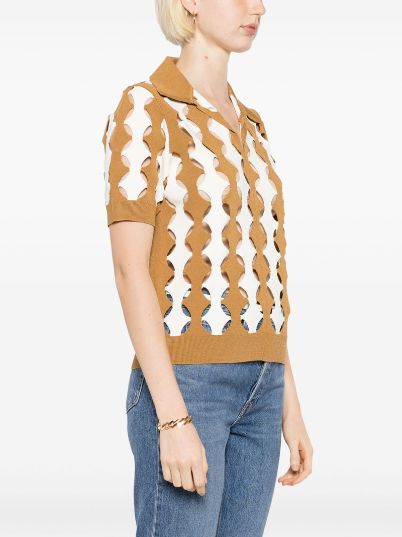 cut-out polo-collar T-shirt 3
