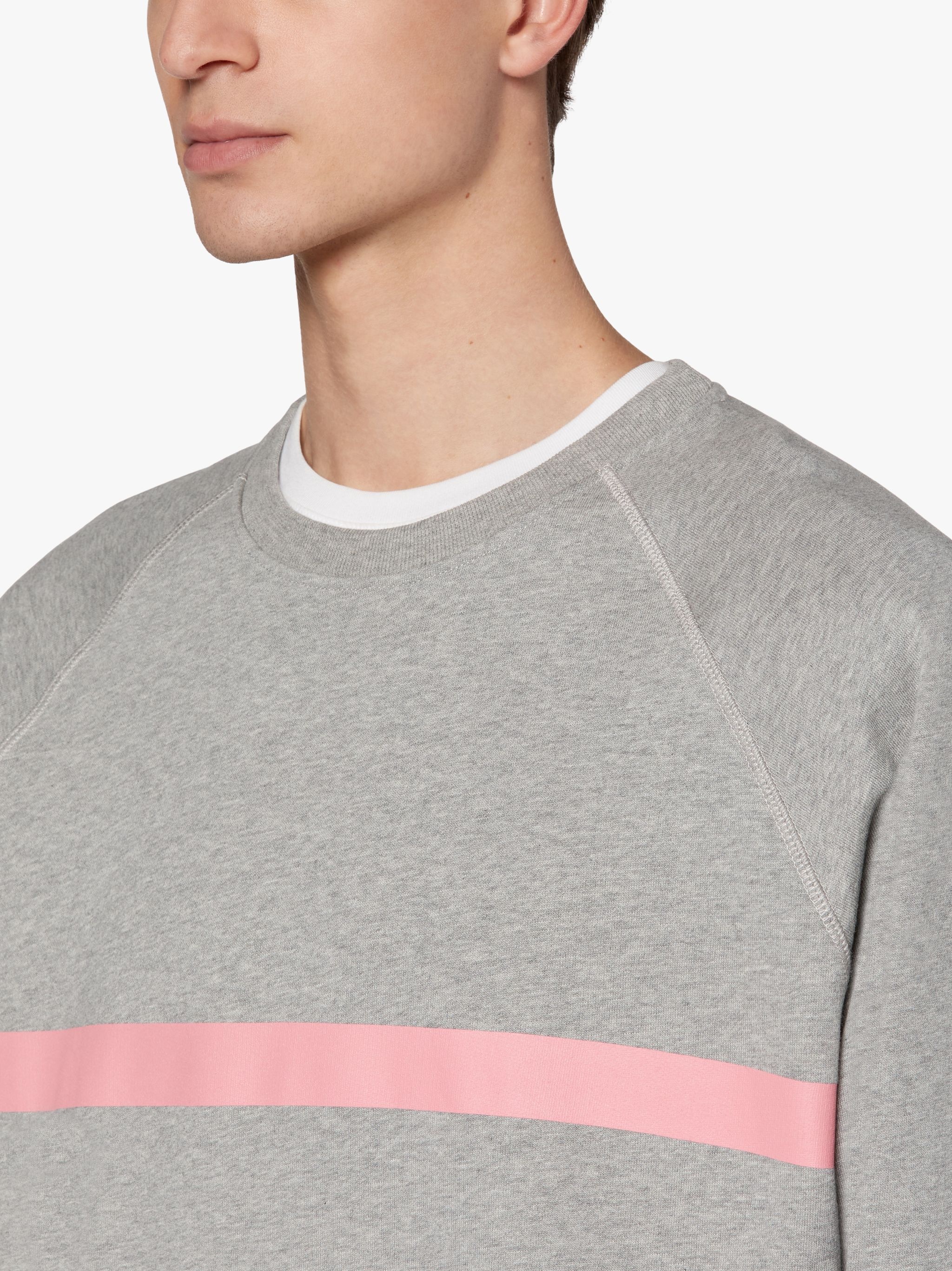GREY X PINK COTTON CREW NECK SWEATSHIRT | GJM-207 - 5