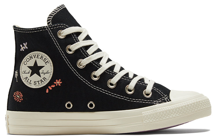 (WMNS) Converse Chuck Taylor All Star High 'Embroidered Floral - Black' A01585C - 2