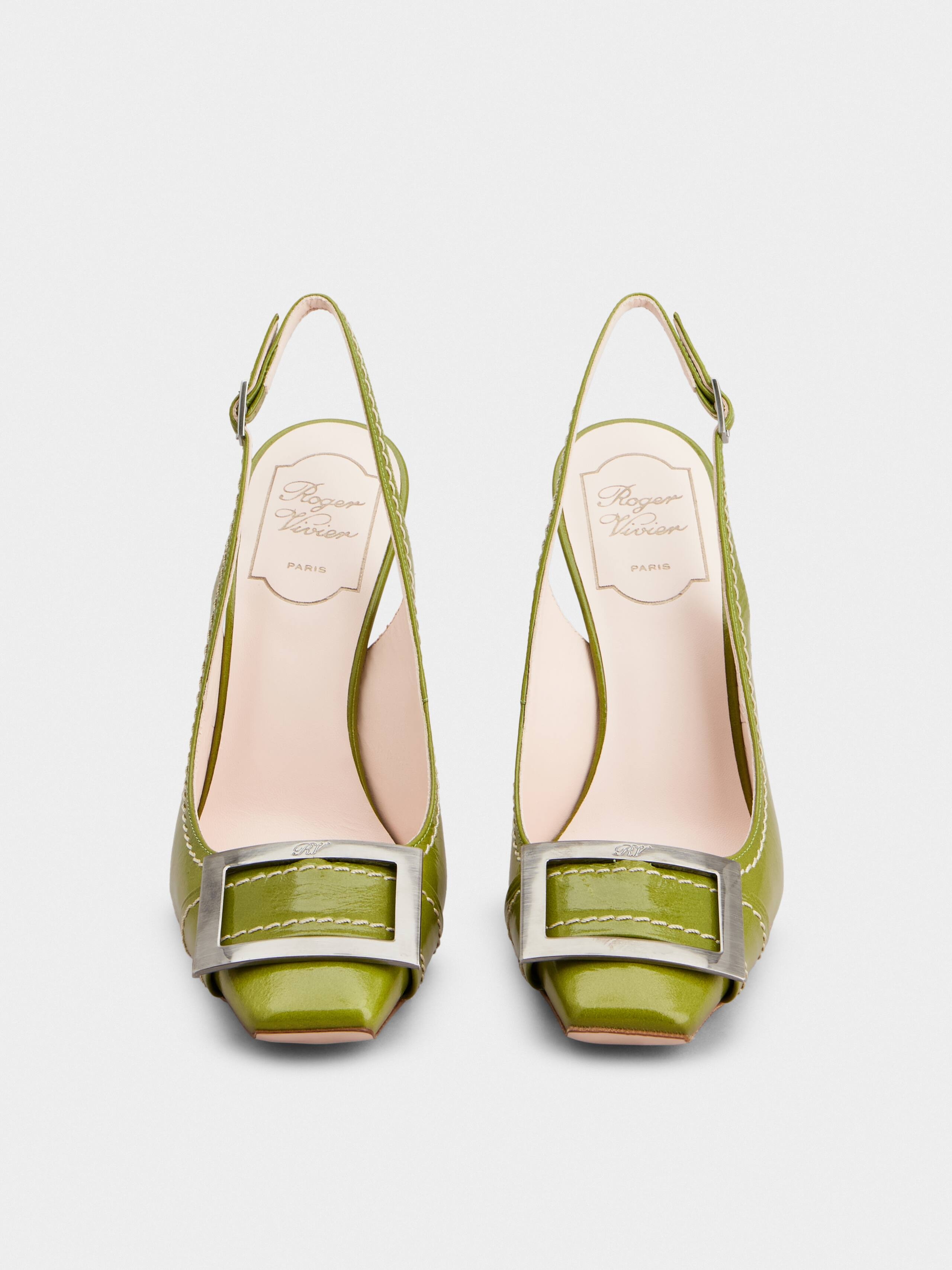 Trompette Slingback Pumps in patent leather - 7