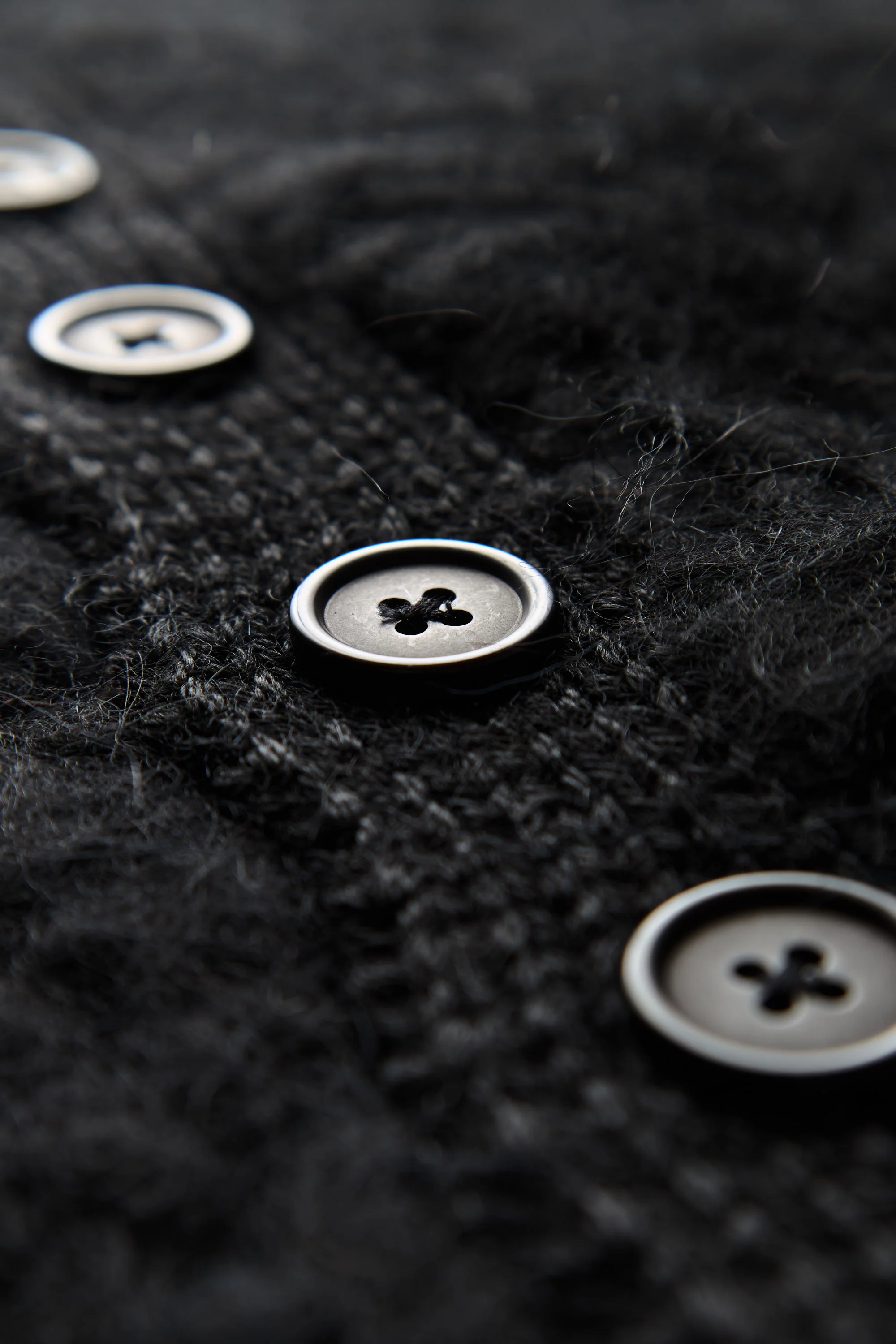 Eckhaus Latta Teddy Cardigan Black - 3