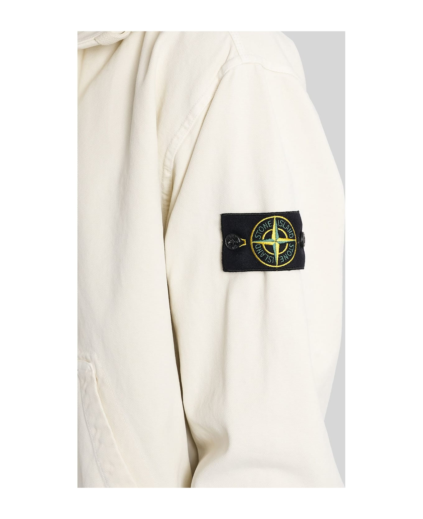 Casual Jacket In Beige Cotton - 5