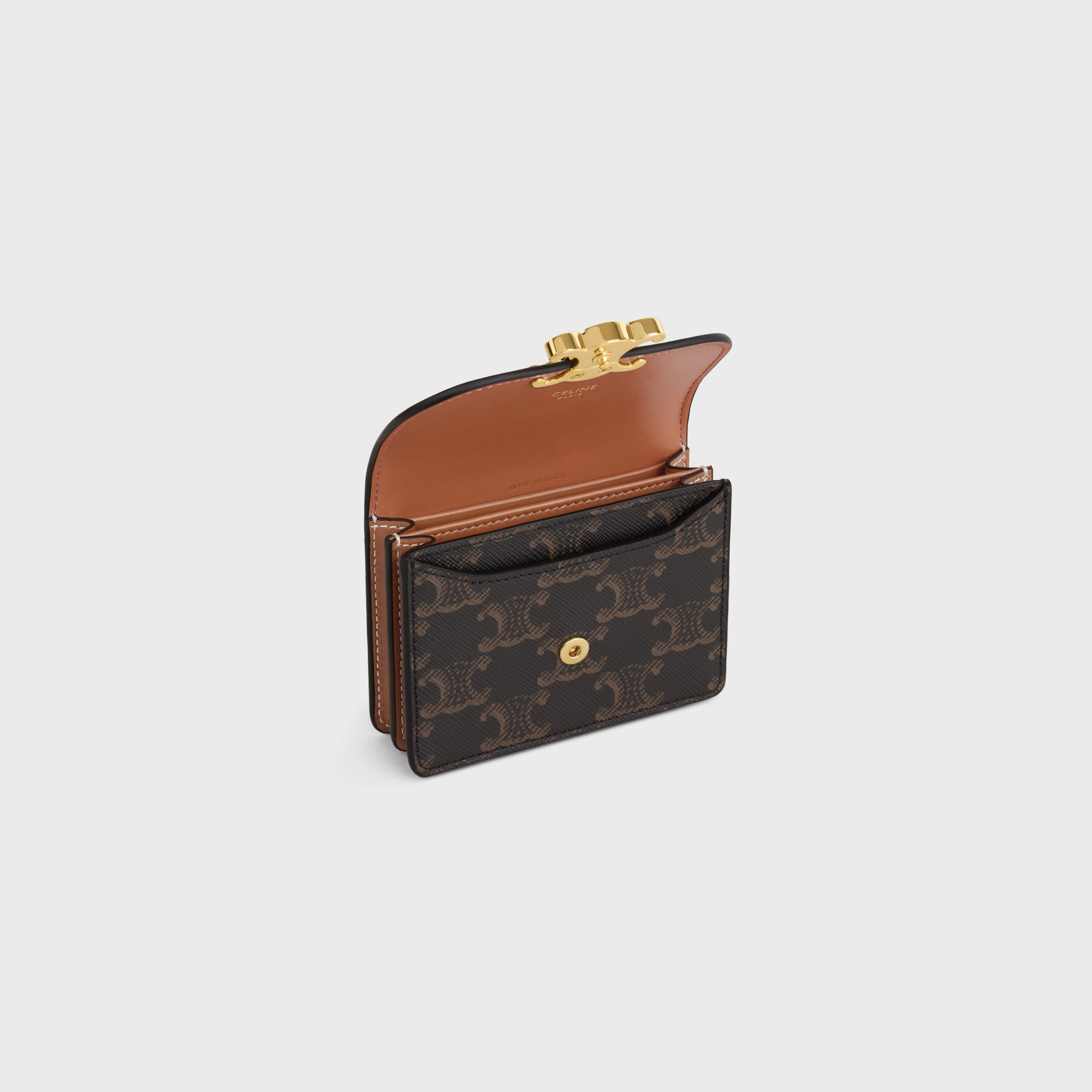 BUSINESS CARD HOLDER TRIOMPHE in Triomphe Canvas AND Lambskin - 4