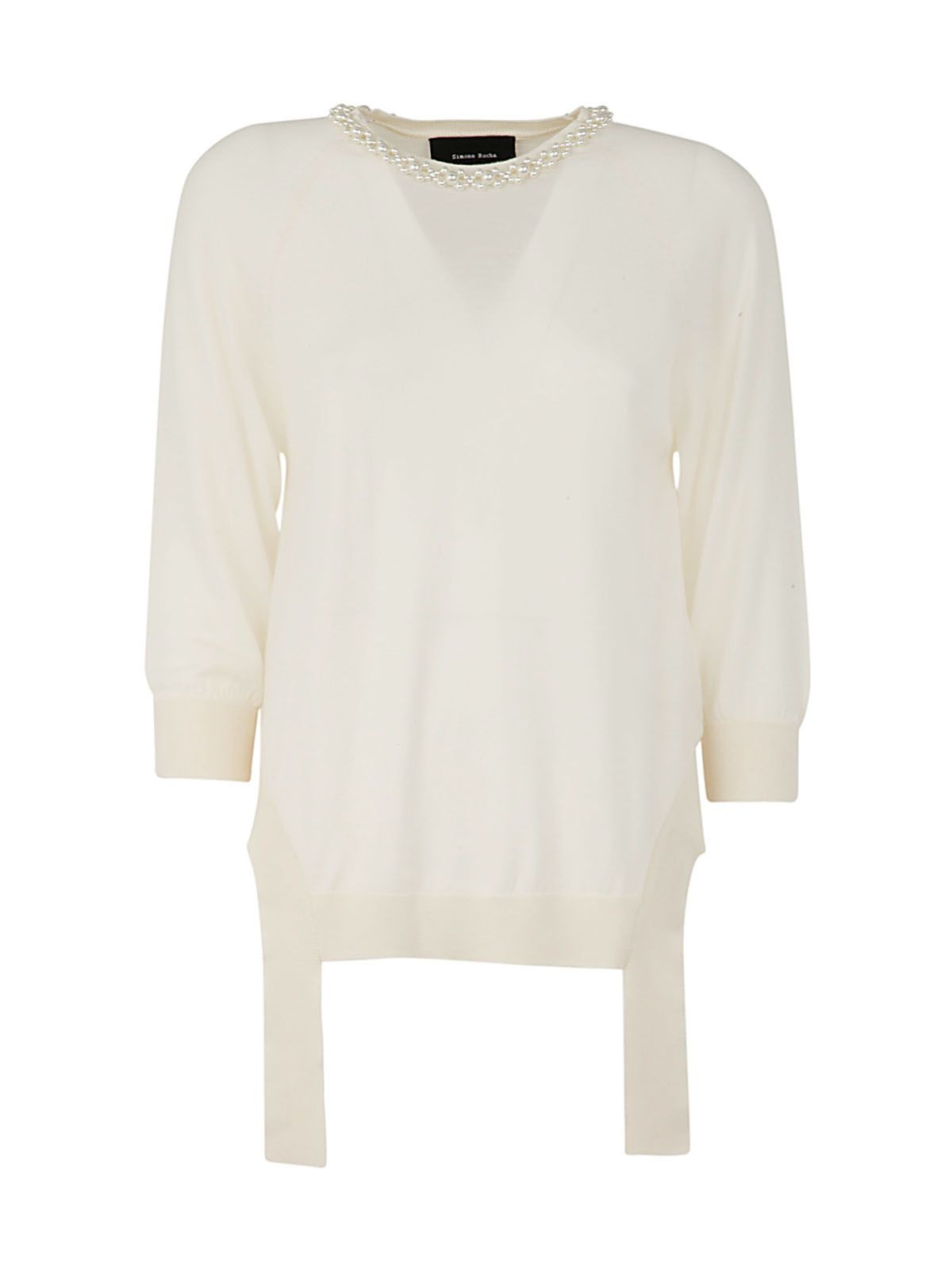 LONG SLEEVE JUMPER WITH CUT OUT SIDES, TAILS & EMB - 1