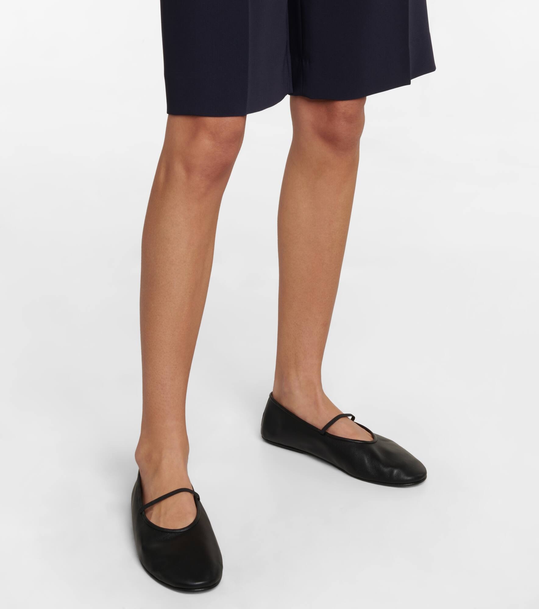 Leather ballet flats - 4
