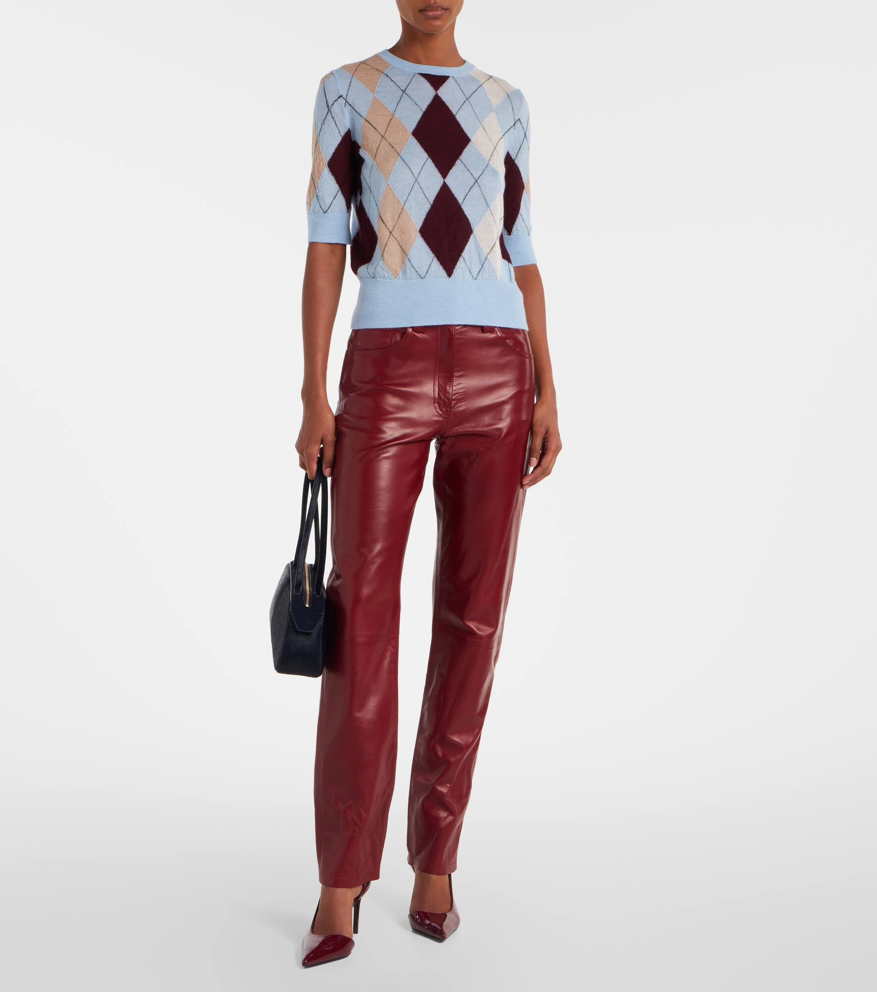 Callum leather straight pants - 2