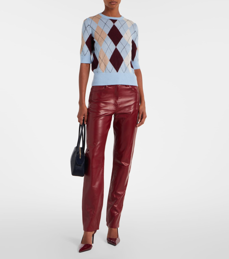KHAITE Callum leather straight pants outlook