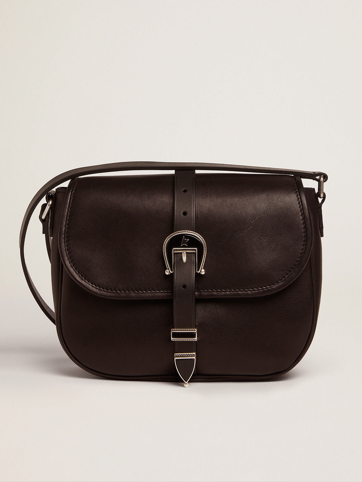 Medium black leather Rodeo Bag - 1