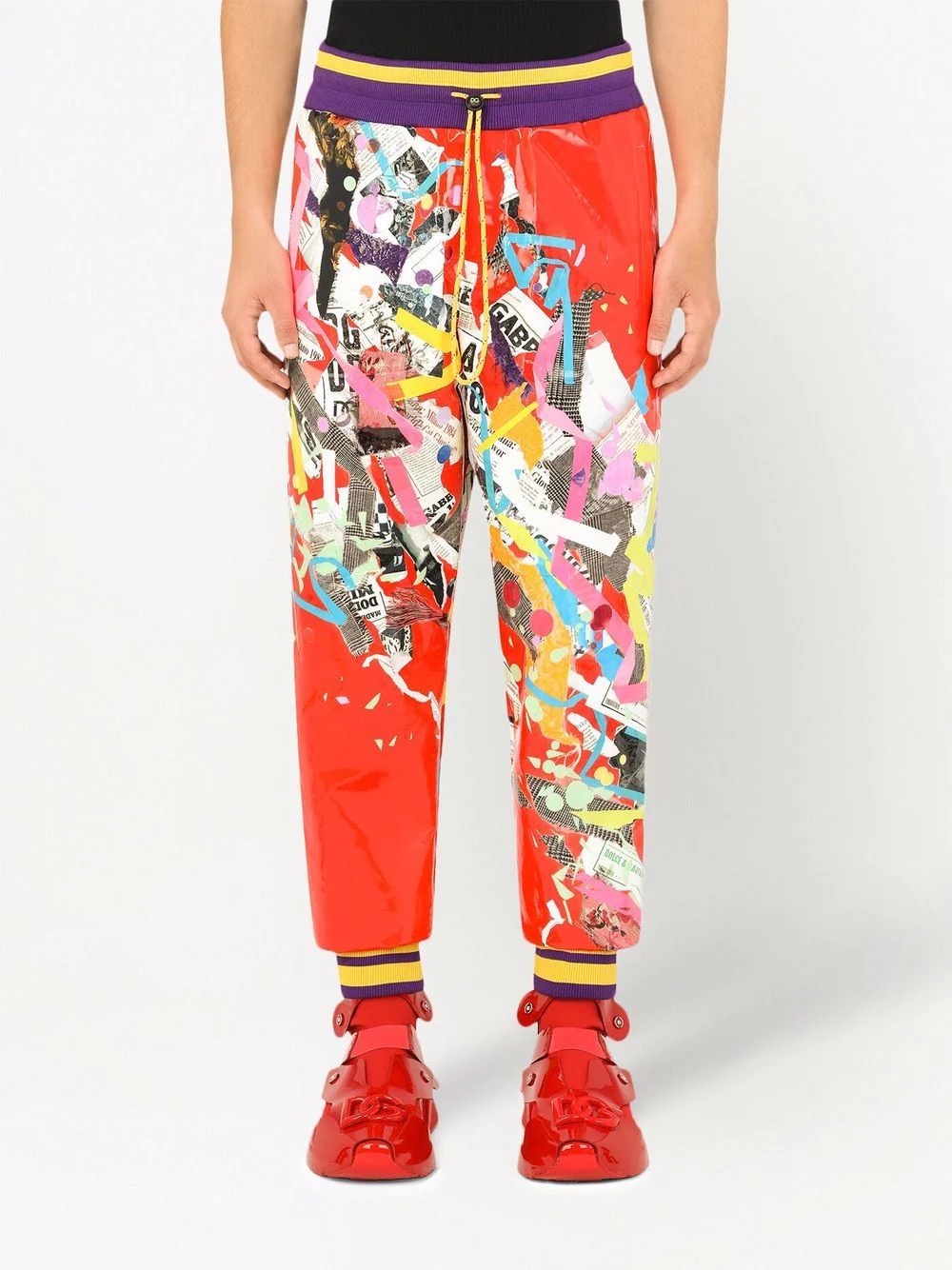 patchwork-print track trousers - 3