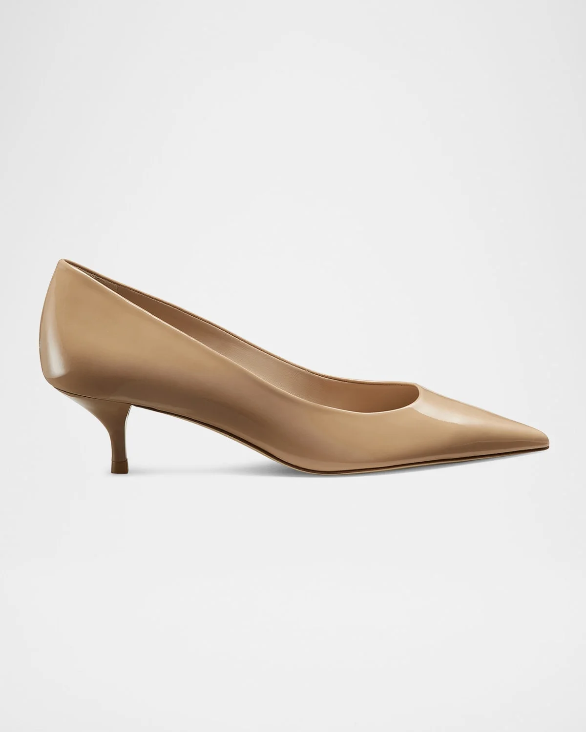 Stuart Patent Kitten Pumps - 1
