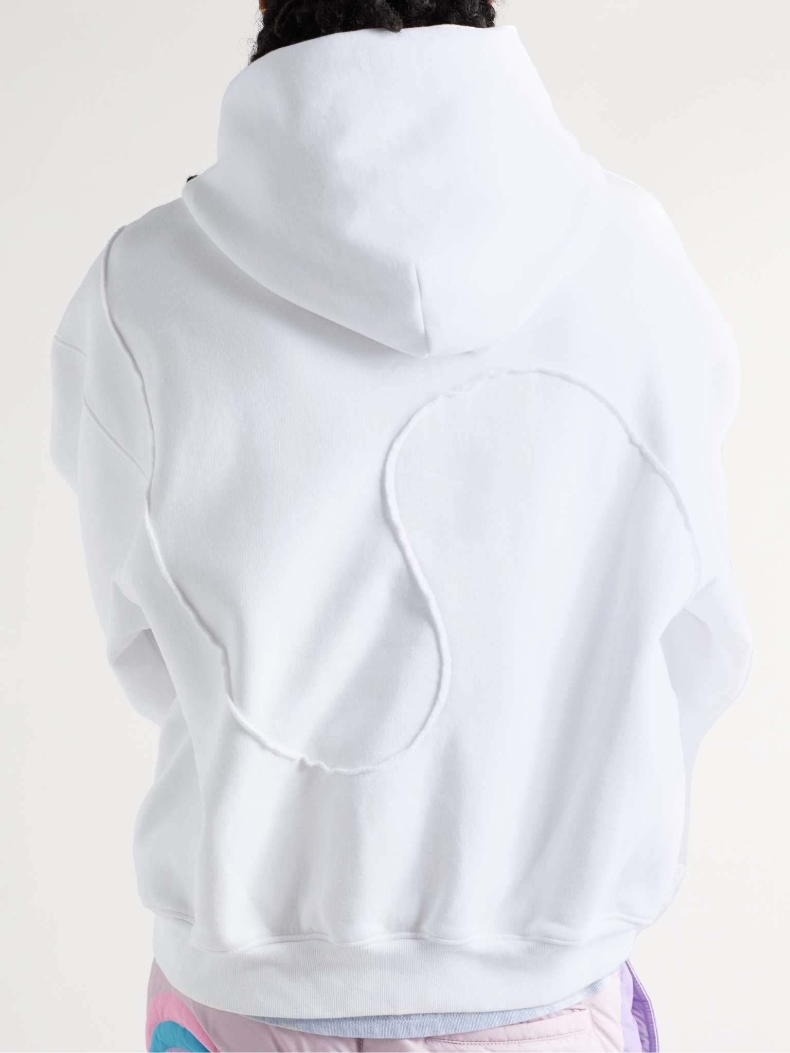 Wave Panelled Cotton-Blend Jersey Hoodie - 4