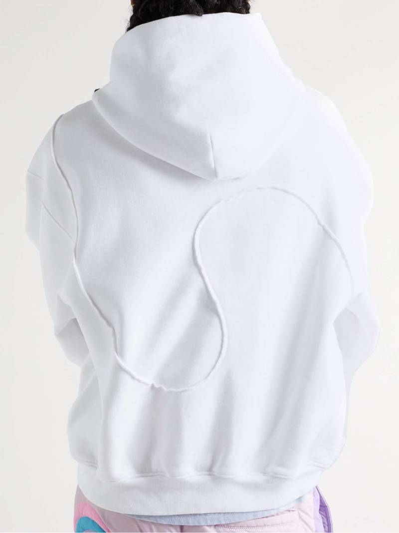 Wave Panelled Cotton-Blend Jersey Hoodie 4