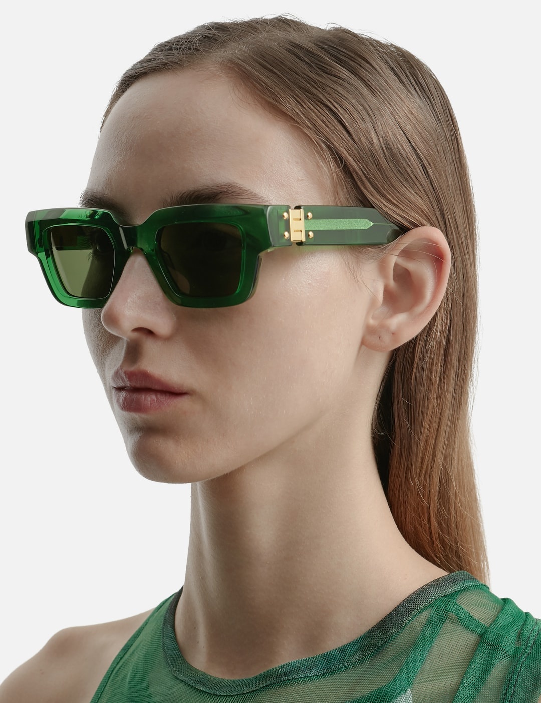 HINGE ACETATE SQUARE SUNGLASSES - 4