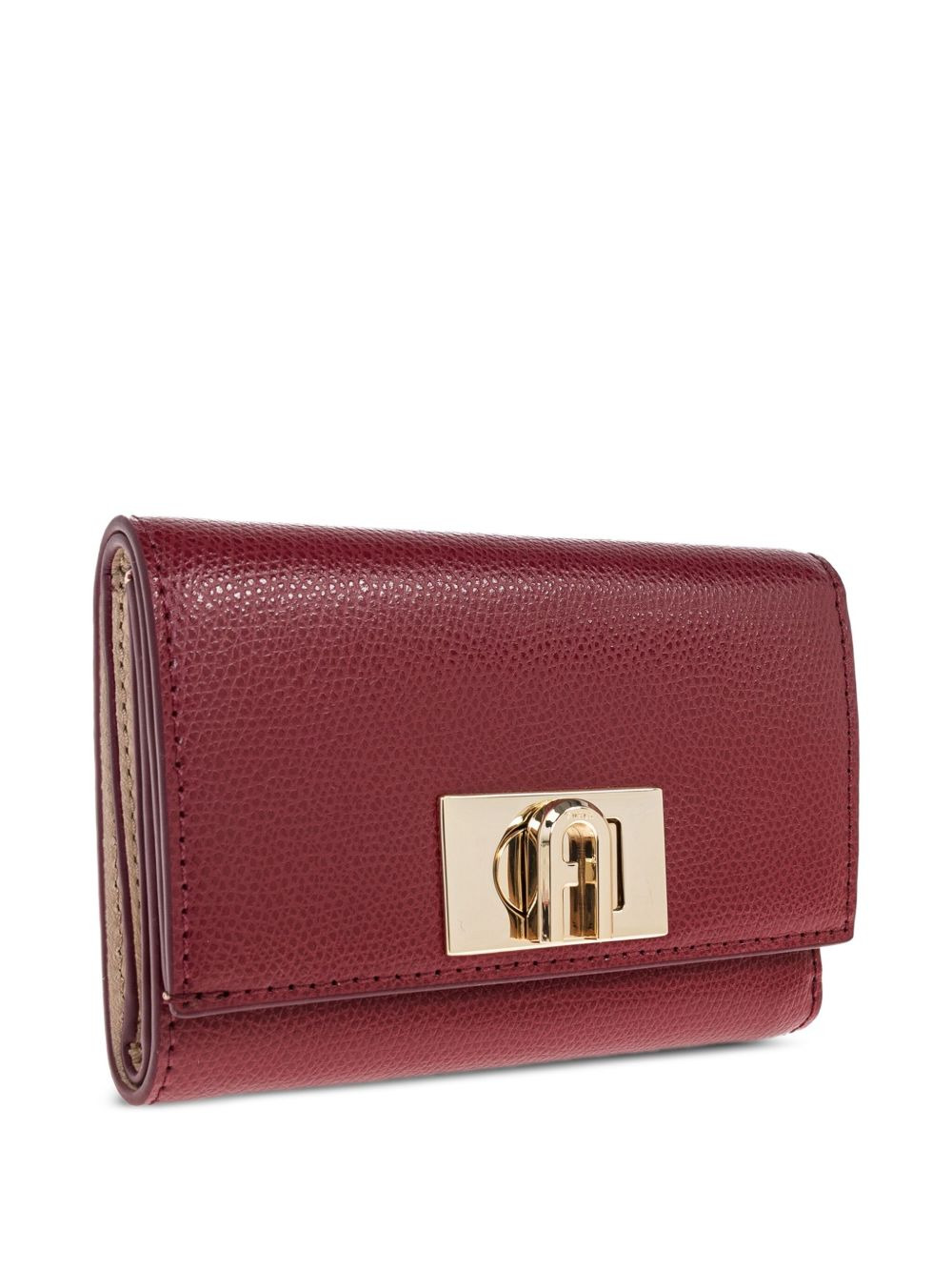 textured-leather clasp wallet - 3