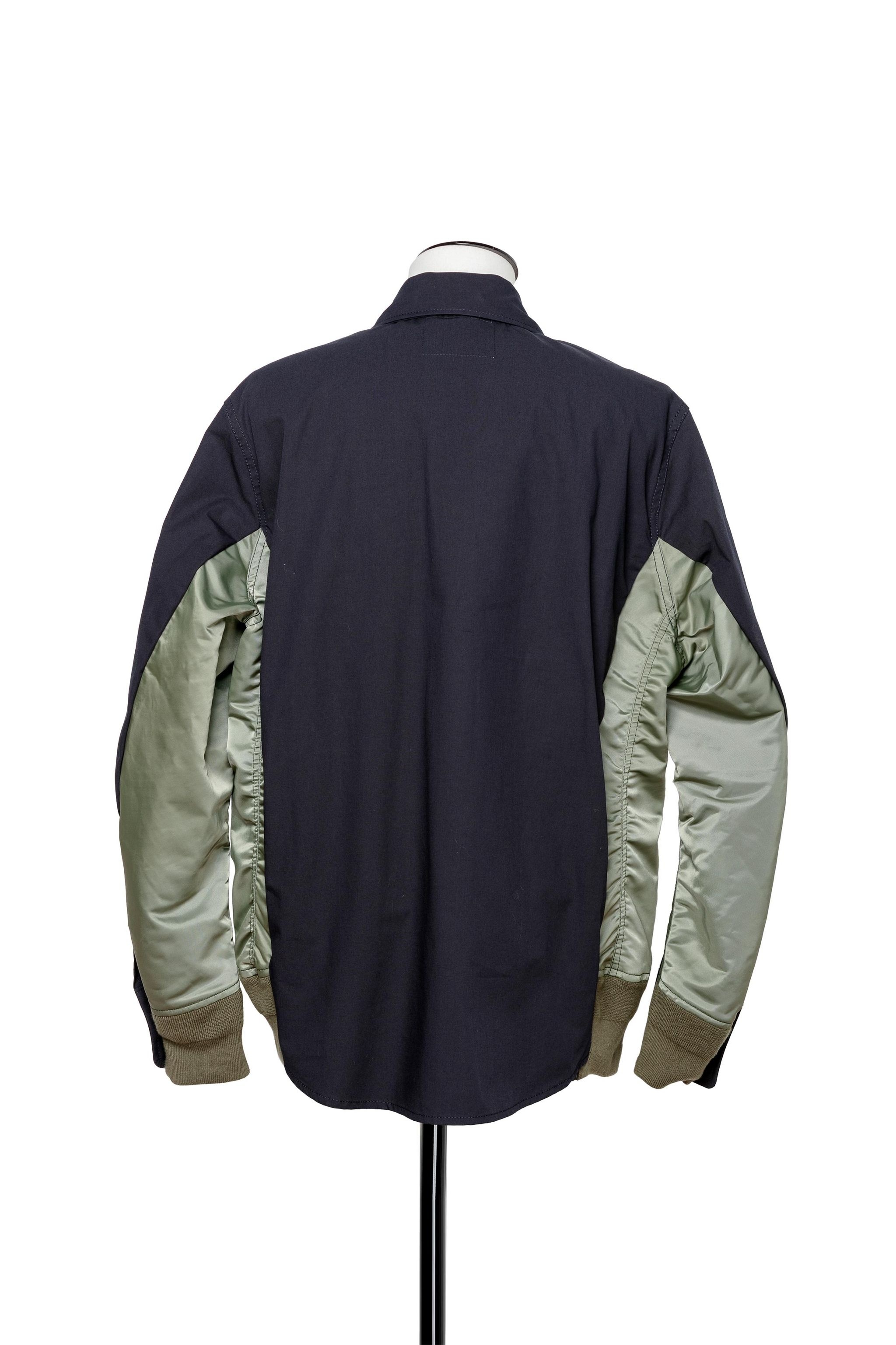 Cotton Oxford x Nylon Twill Shirt - 3