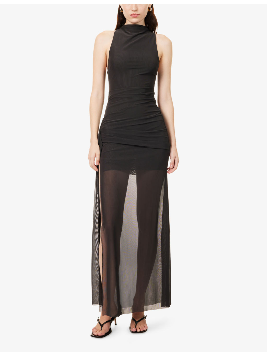 Blaine Drape Stretch-Woven Maxi Dress - 3