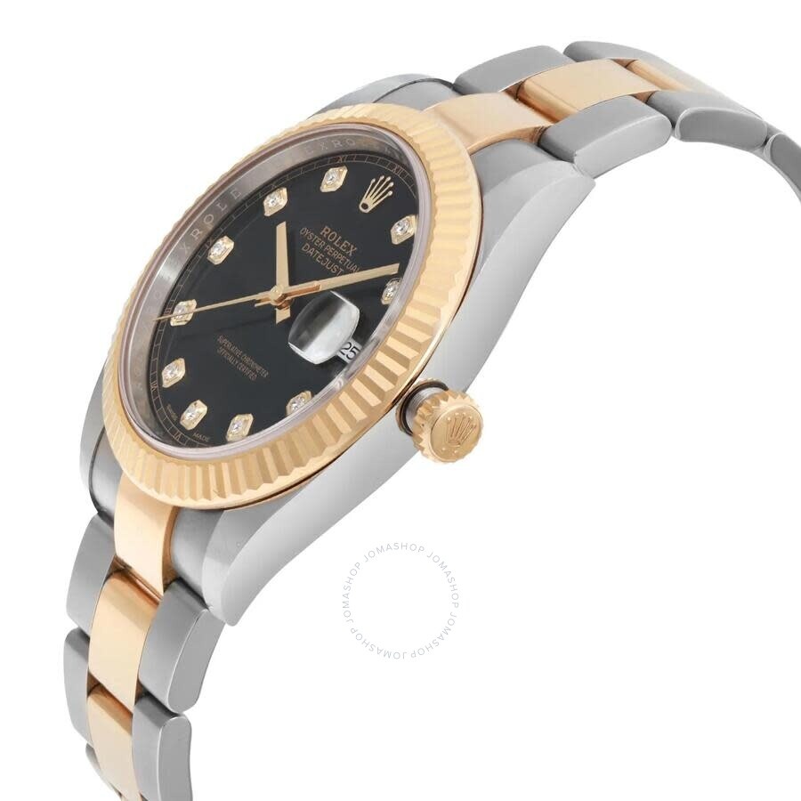 Pre-owned Rolex Datejust Automatic Chronometer Diamond Black Dial Men's Watch 126333 BKDO - 3