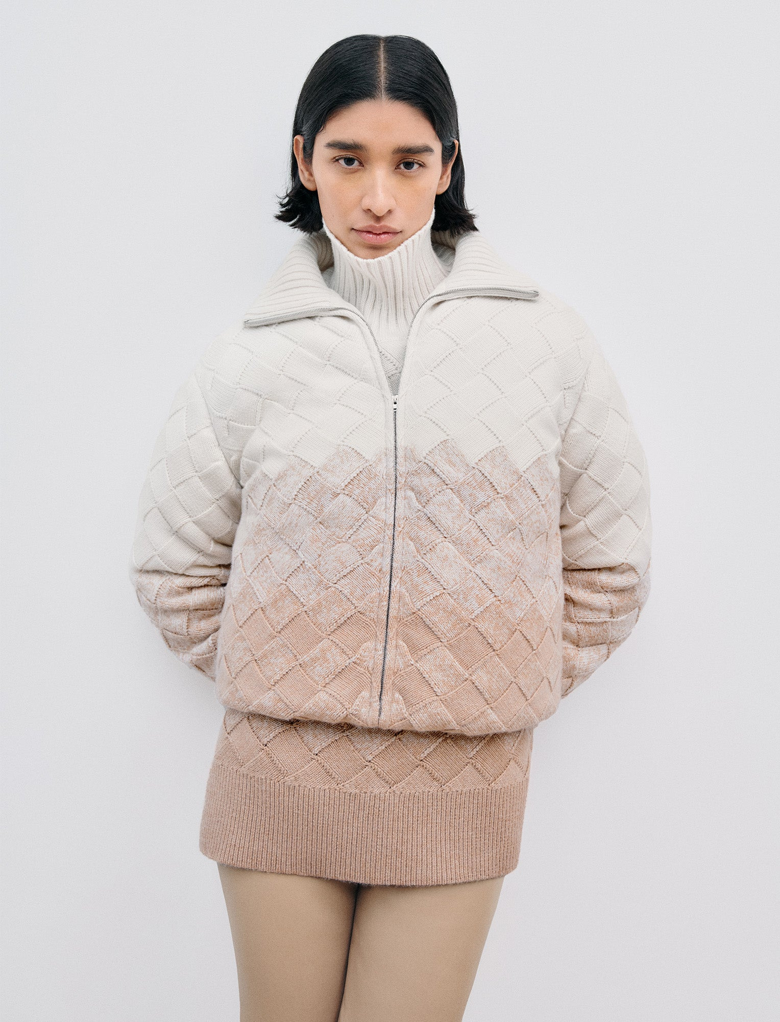 Weave Knit Puffer Jacket - 6