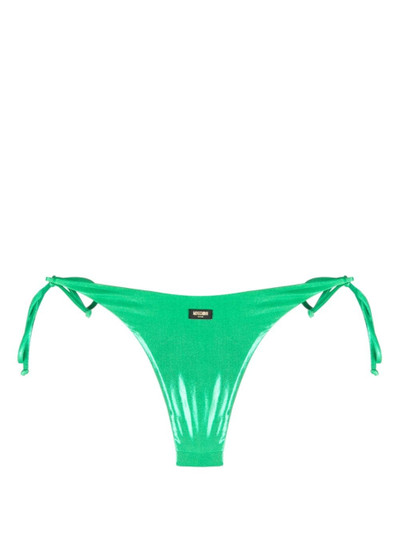 Moschino logo-patch side-tie bikini bottoms outlook