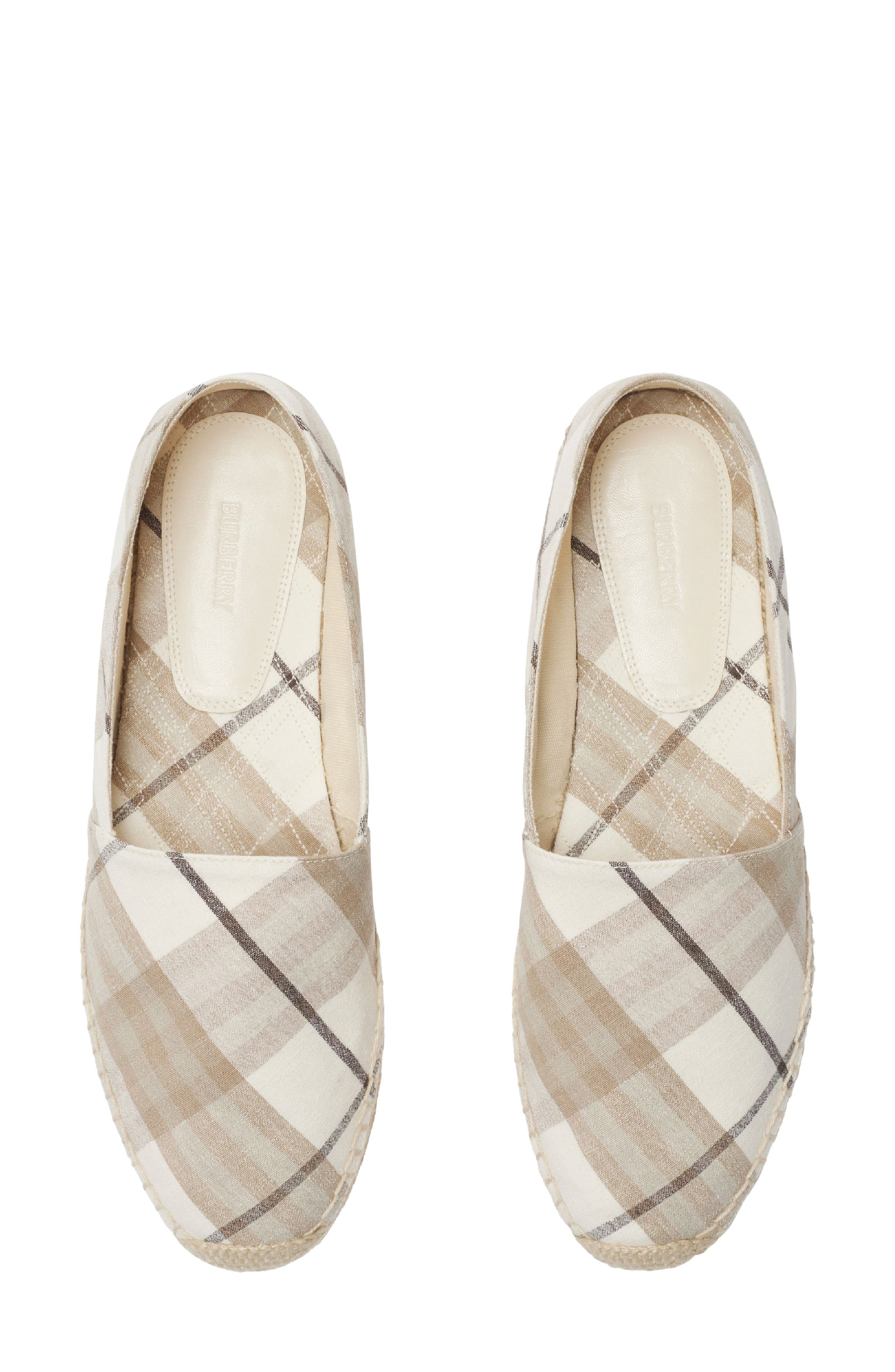 burberry Mews Check Espadrille Flat in Cotton Ip Check at Nordstrom - 3
