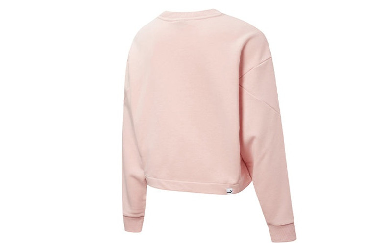 PUMA (WMNS) PUMA Rebel Crew Cropped Training Sweatshirt 'Pink White' 586520-15 outlook