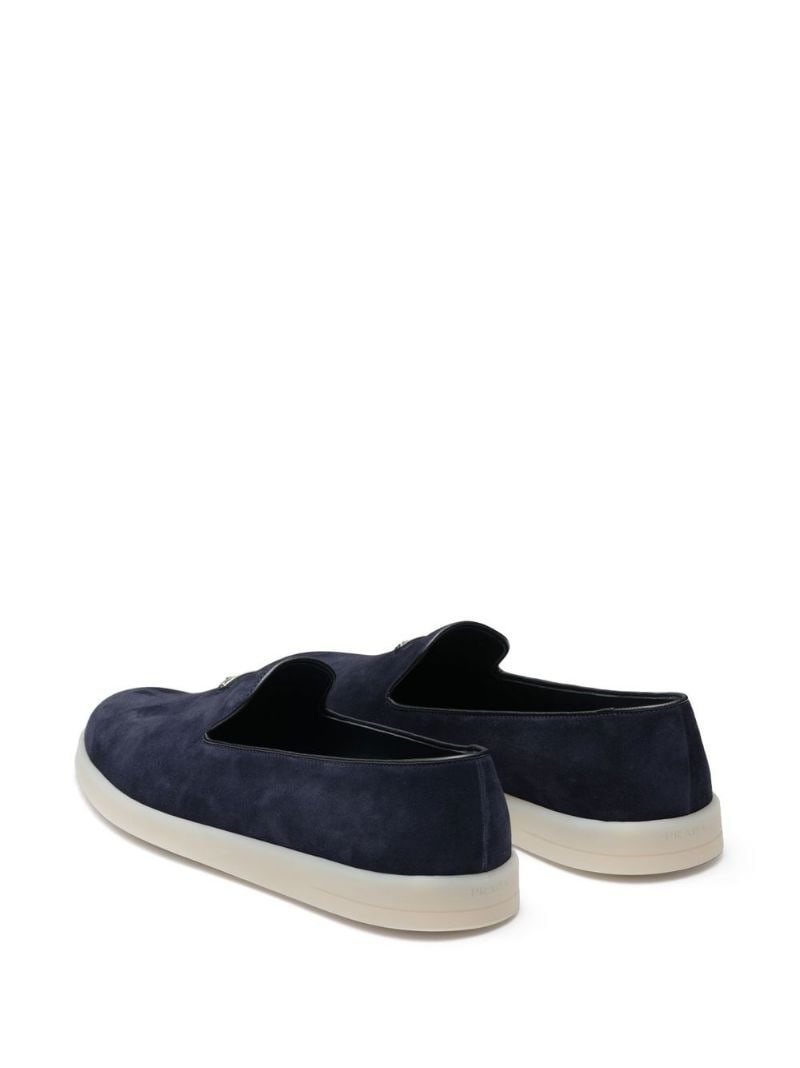 triangle-patch suede loafers - 3