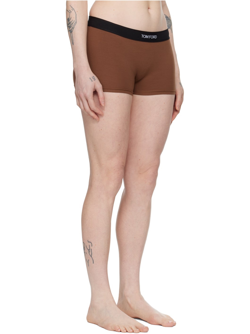 Brown Signature Boy Shorts - 2