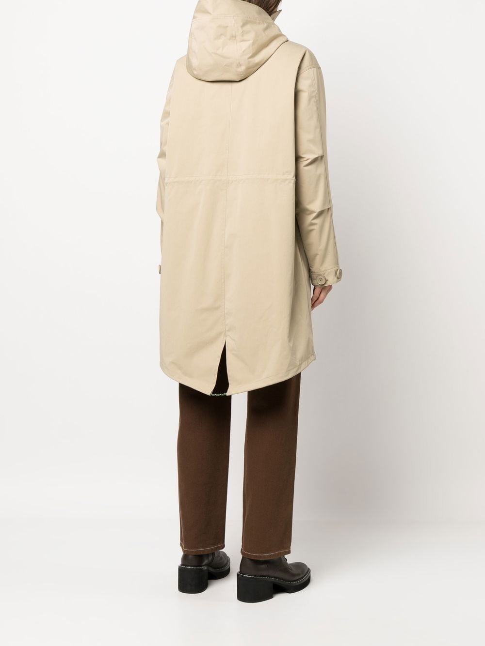 drawstring waist raincoat - 4