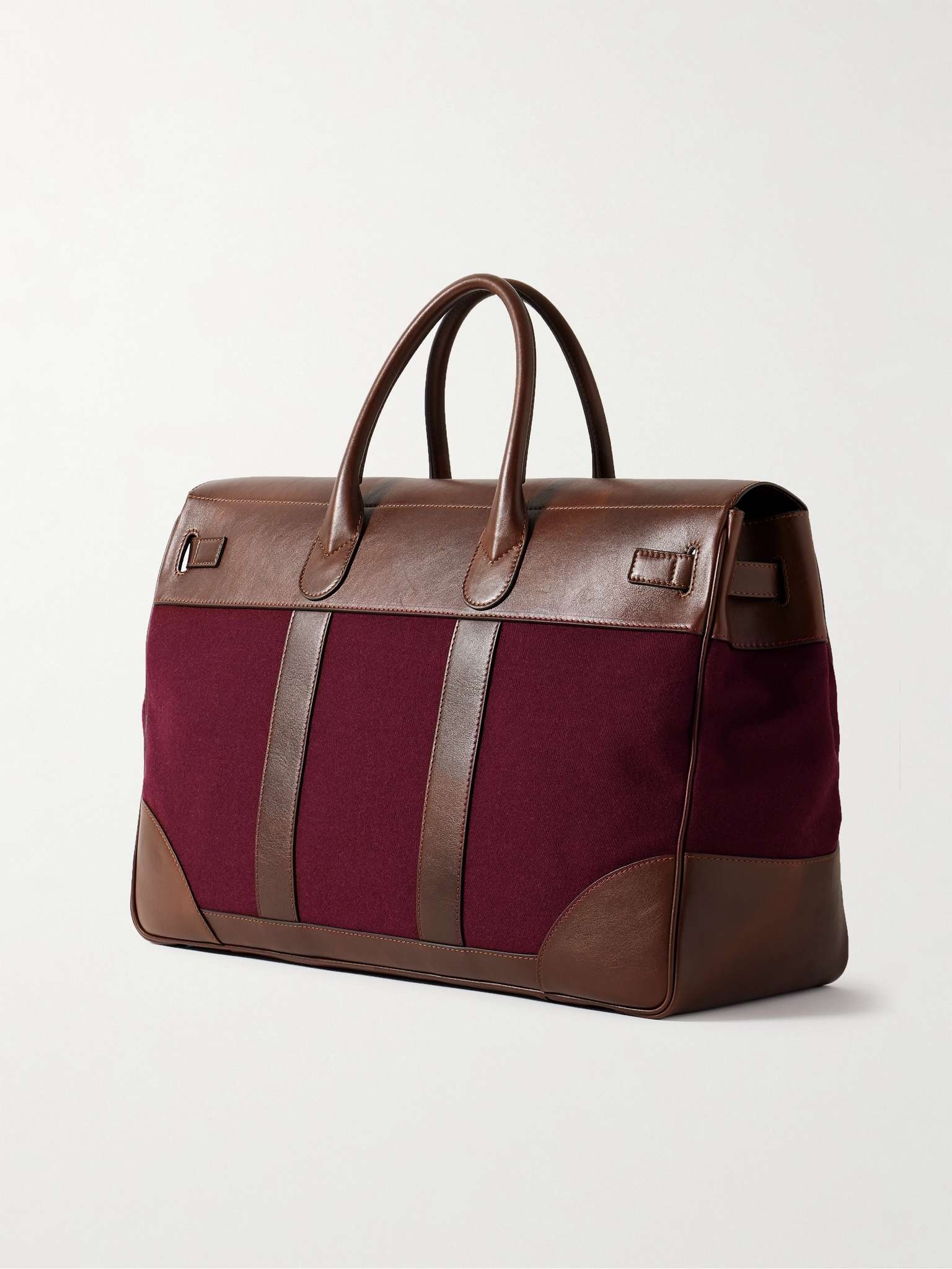 Leather and Flannel Holdall - 4