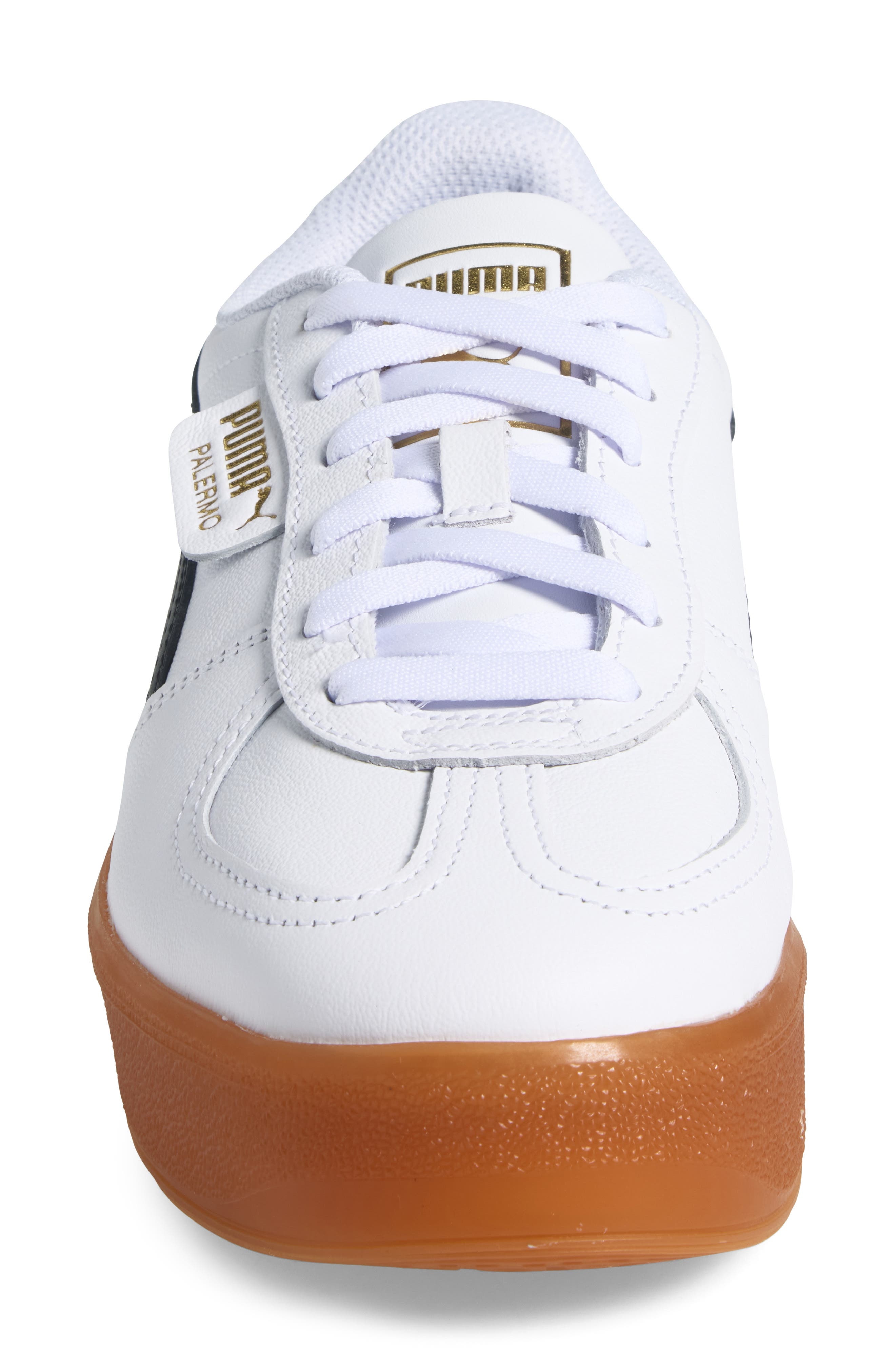 PUMA Palermo Elevata Platform Sneaker in Puma White-Gum at Nordstrom - 4
