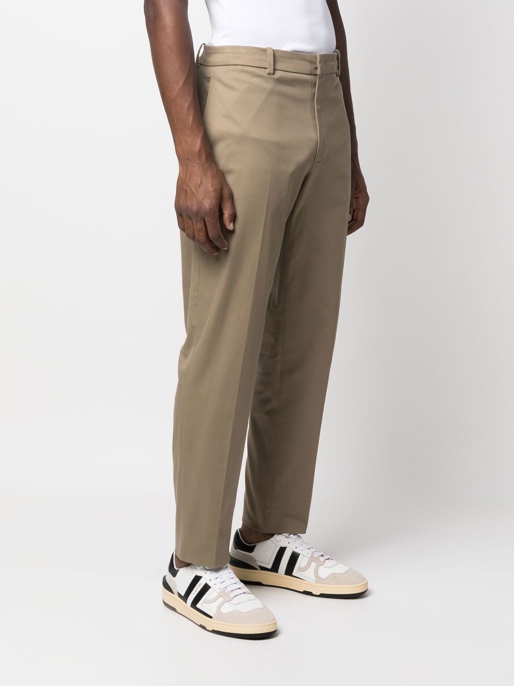 tapered-leg tailored chinos - 3