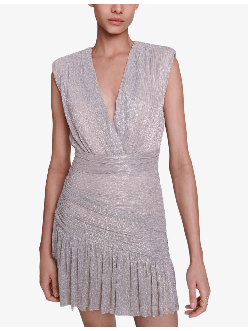 Runnygo metallic woven mini dress - 3