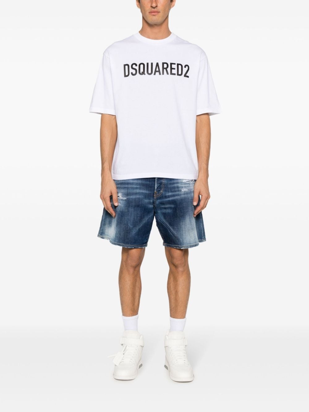 logo-print cotton T-shirt - 2