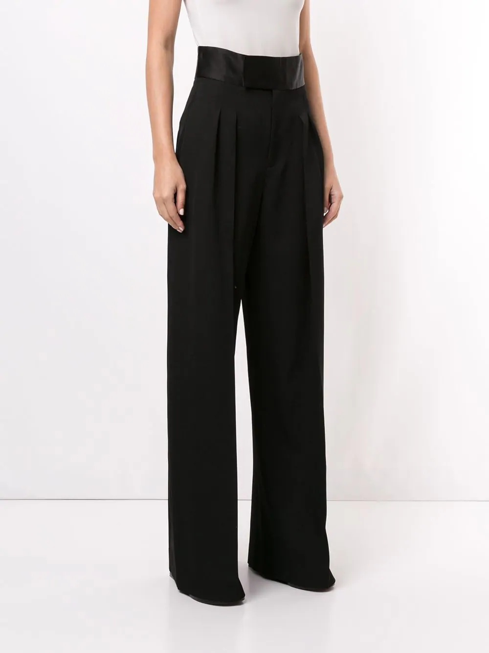 high-waisted pleated trousers - 3