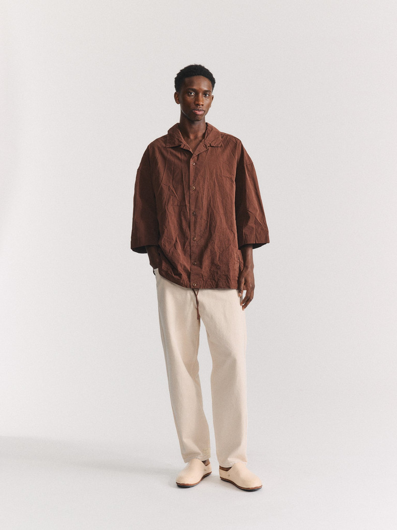 MILI VOLUME SHIRT - PAPER COT - BROWN 1