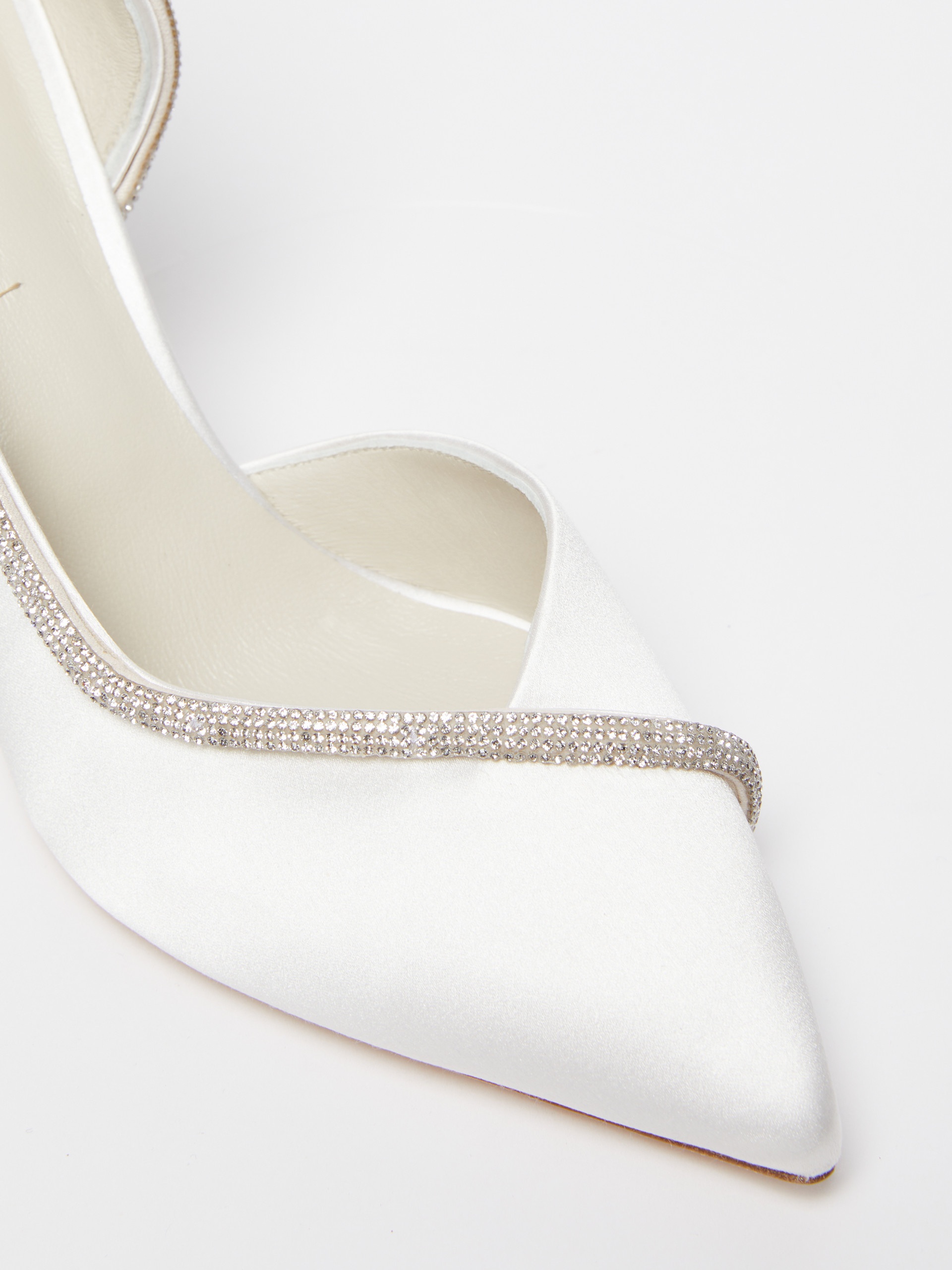 PUMPCRYSTAL80 Crystal-adorned satin court shoes - 4