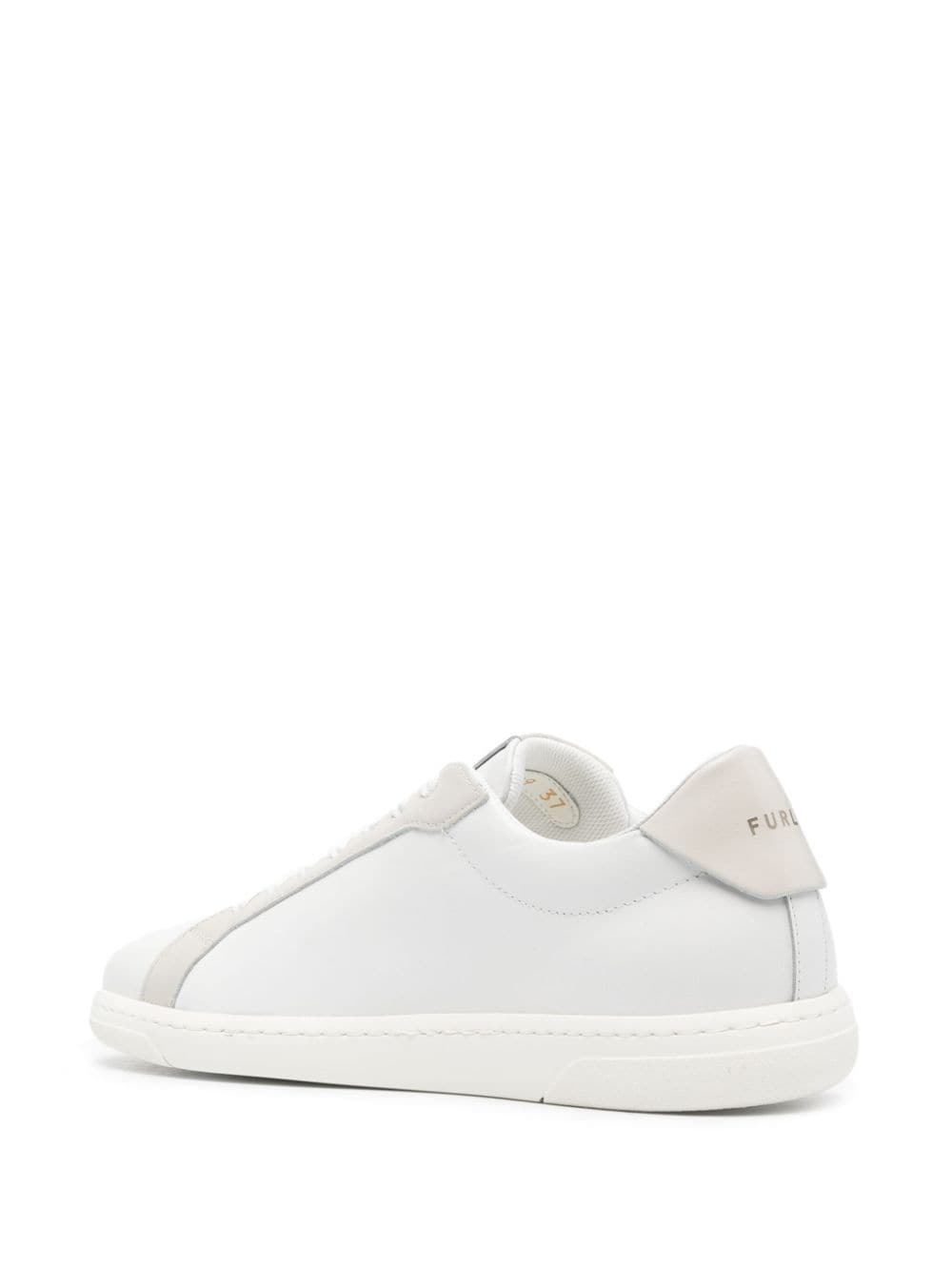 Arch-motif leather sneakers - 3