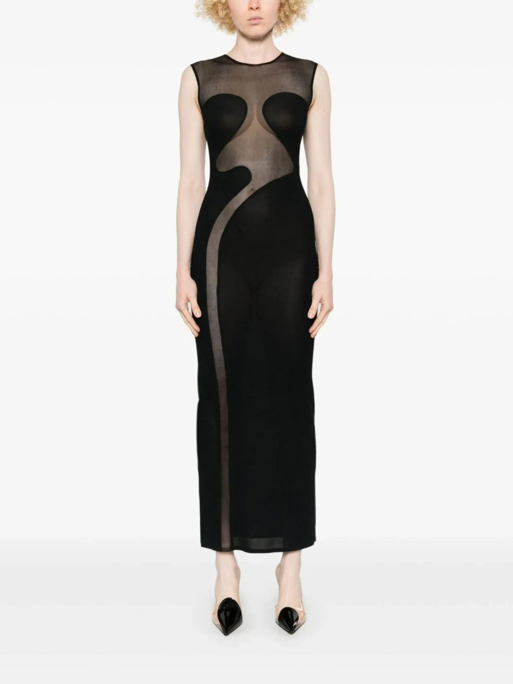 silk midi dress - 2