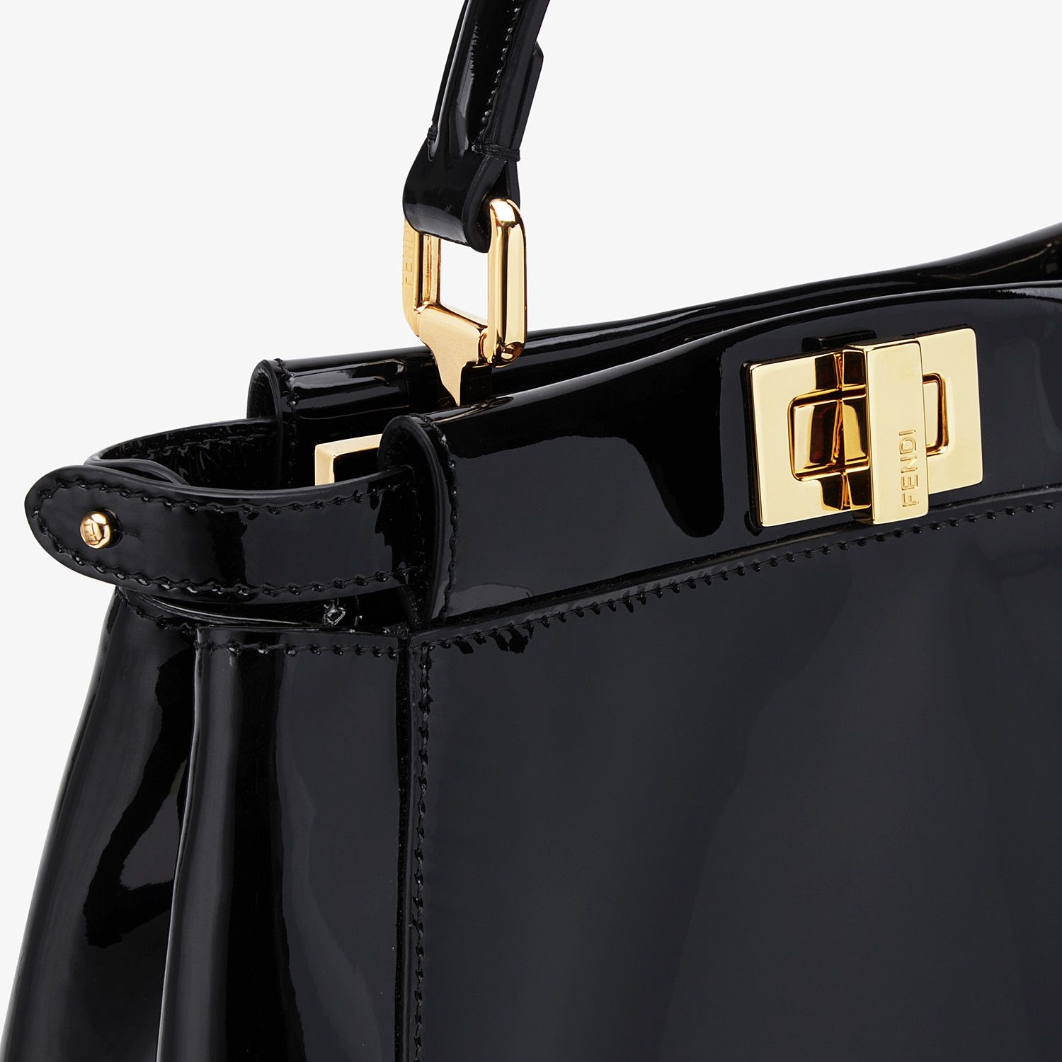 Black patent leather bag - 6