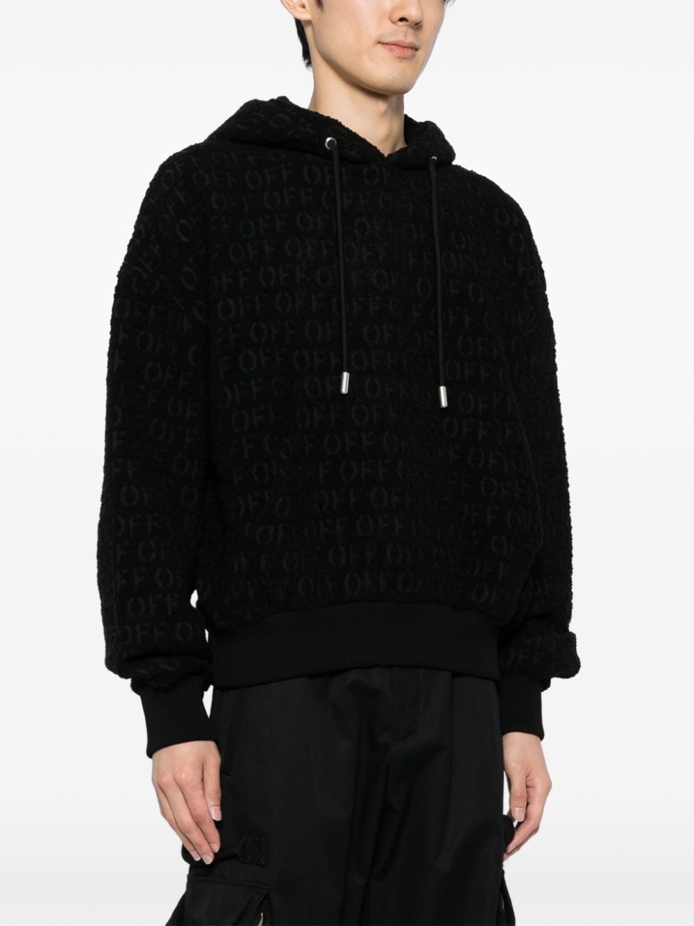 logo print hoodie - 3