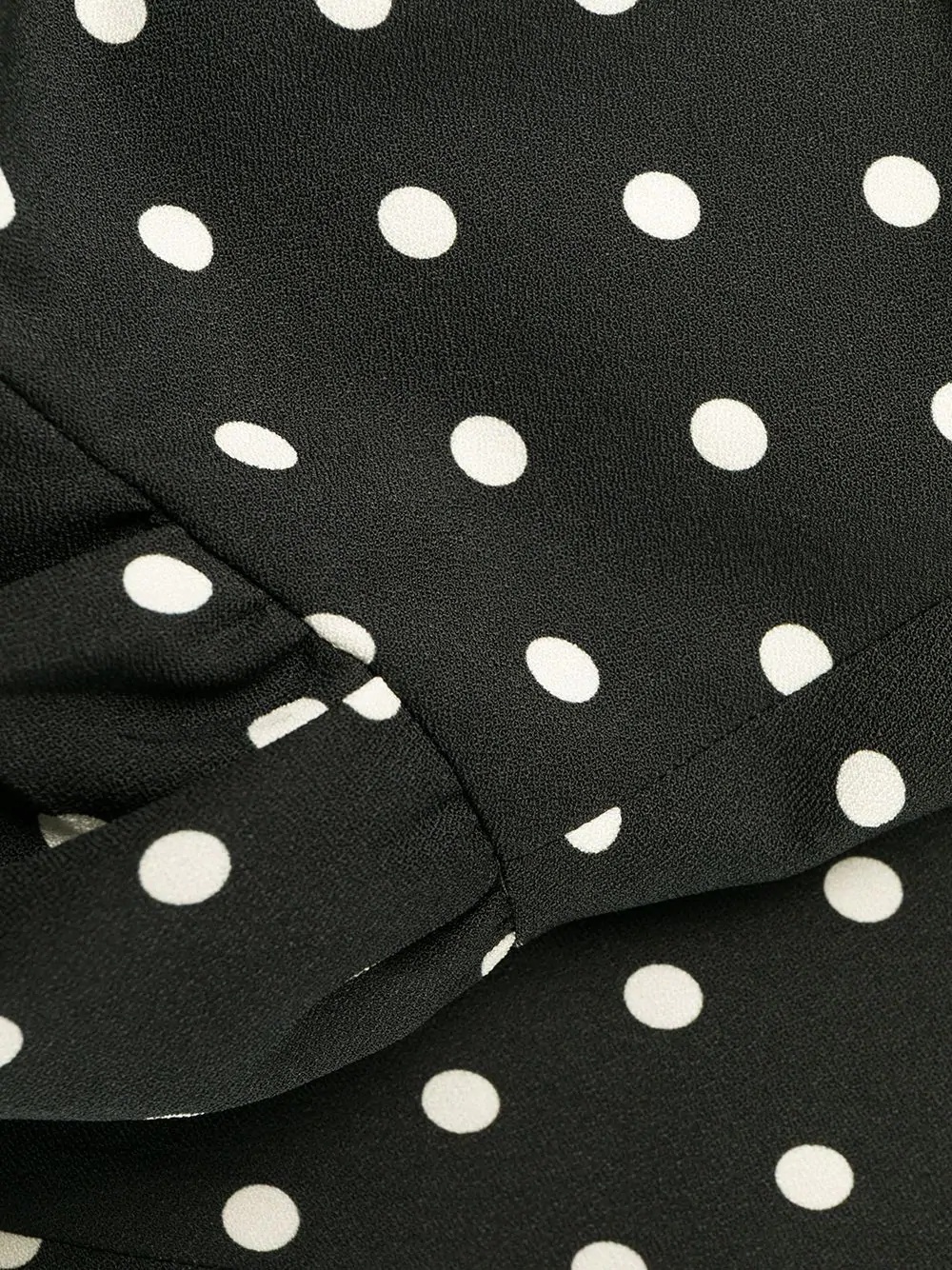 polka dotted long-sleeved dress - 7