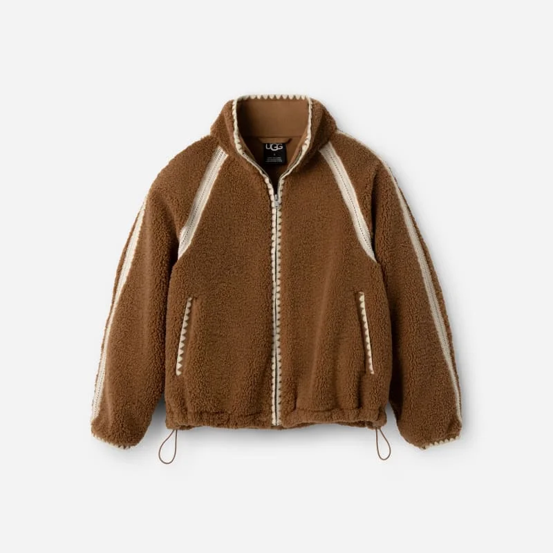 ® Women's Nikia Crochet ®fluff Jacket Fleece/Recycled Materials in Chestnut - 1